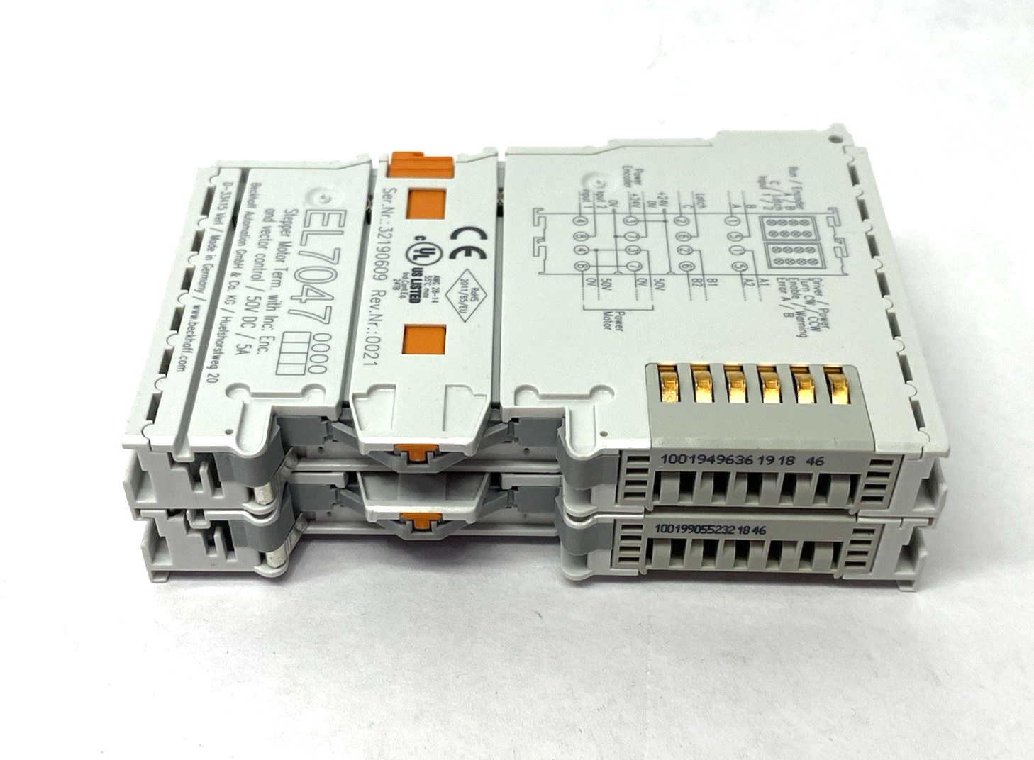 Beckhoff EL7047 EtherCAT Terminal, 1-channel Motion Interface, Stepper Motor - Maverick Industrial Sales