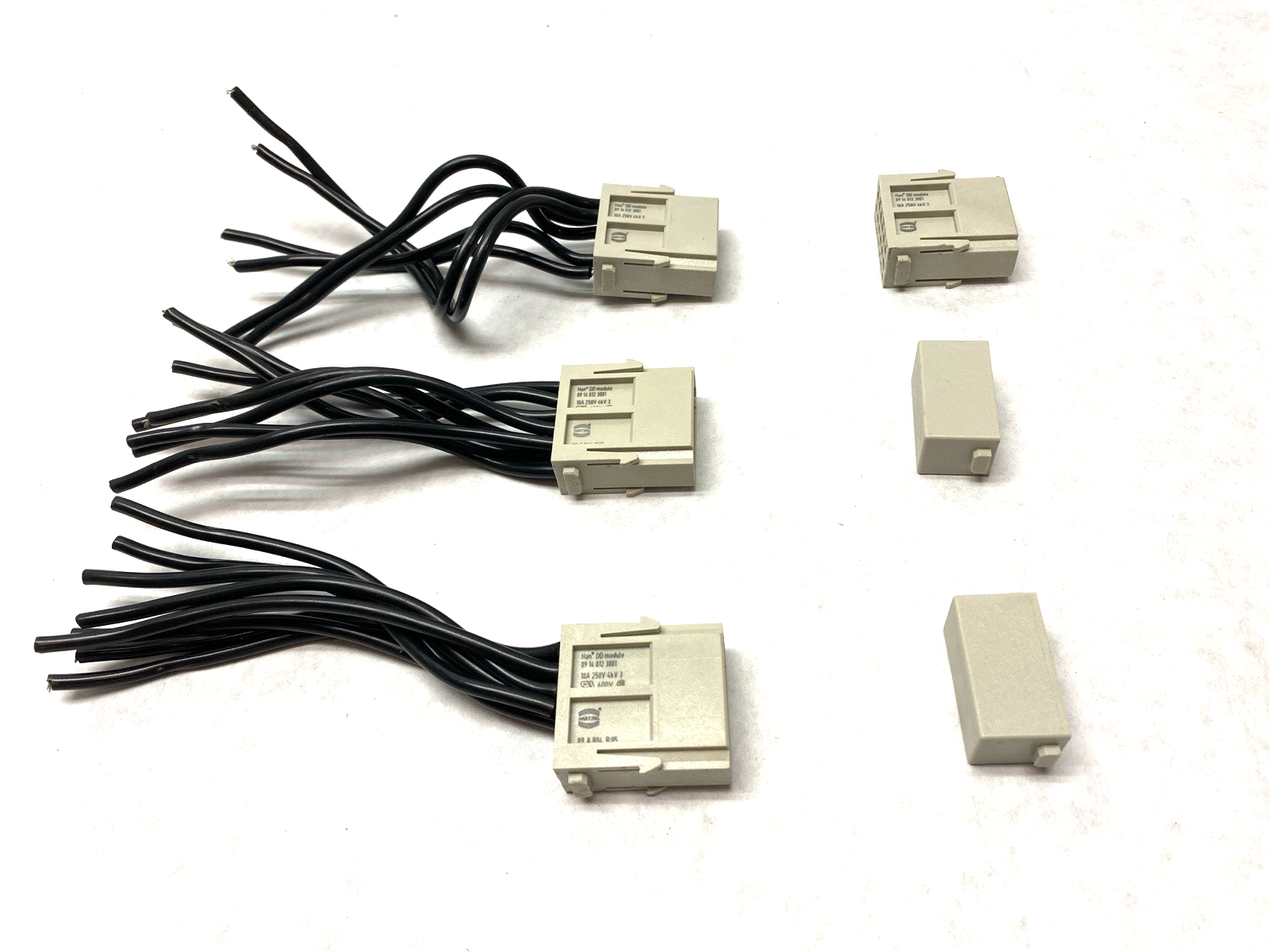 19300240448 | Harting Hood Connector Assembly w/ 4x 09140123001 Protected Modules - Used - Maverick Industrial Sales