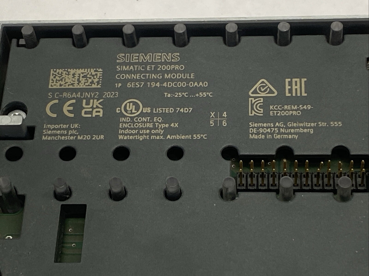 Siemens 6ES7 194-4DC00-0AA0 Simatic ET 200PRO Expansion Connecting Module - Maverick Industrial Sales