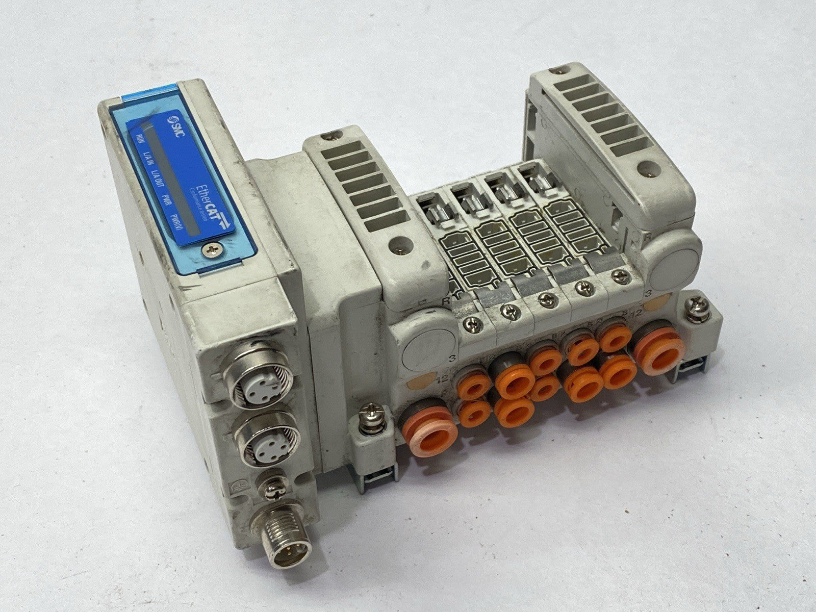 SMC VV5QC11-05C45DA-D0S Pneumatic Manifold Base 5-Station EX260-SEC1 EtherCAT - Maverick Industrial Sales