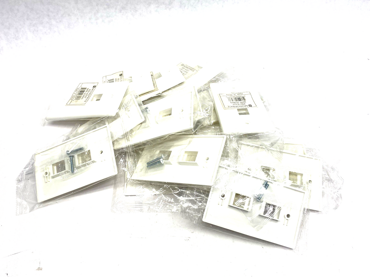 Monoprice 6727 1-Gang Wall Plate for Keystone, 2-Port WPK-2 LOT OF 20 - Maverick Industrial Sales