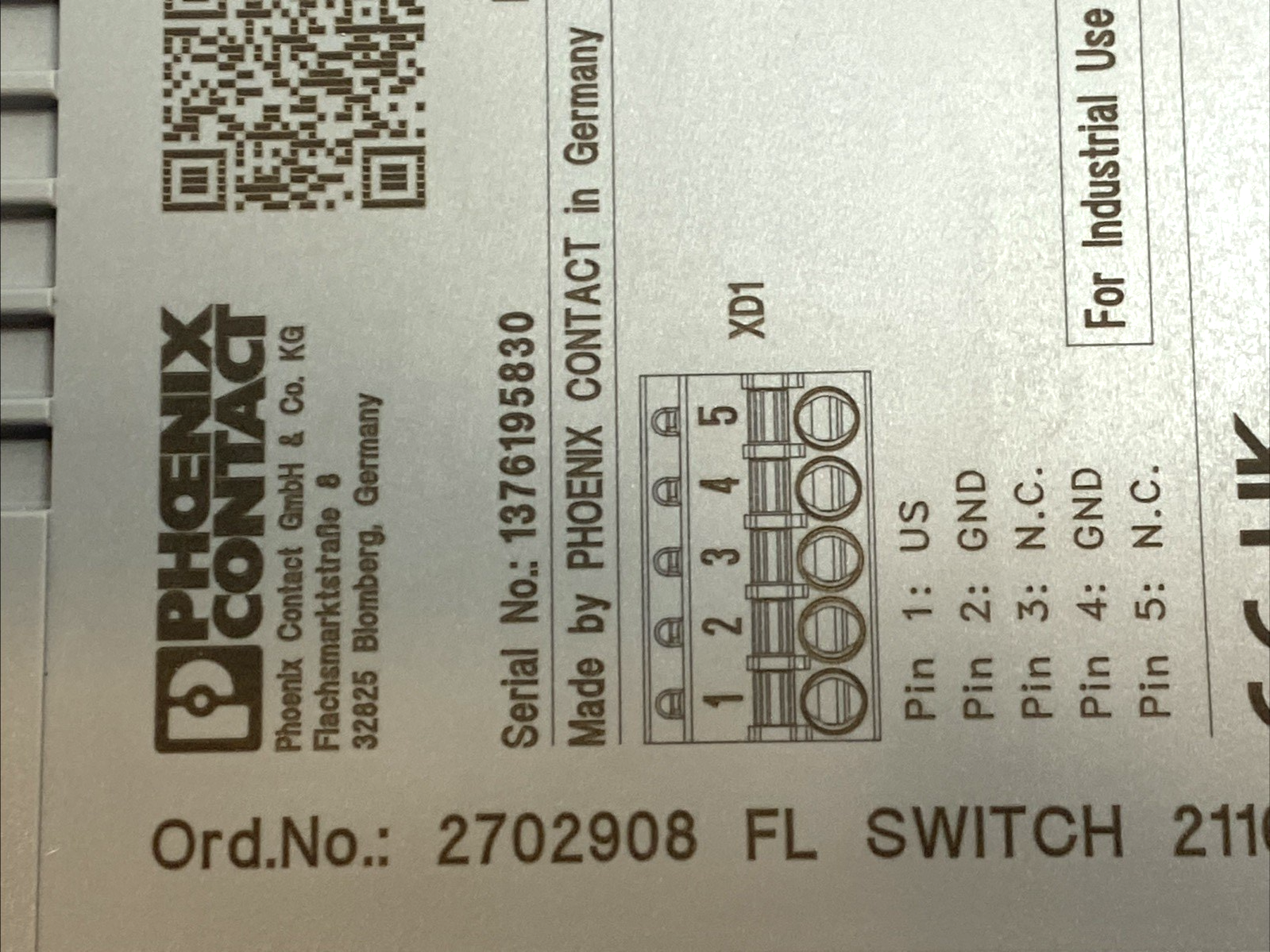 2702908 | Phoenix Contact Managed Ethernet Switch 16-Port FL Switch 2116 - Used - Maverick Industrial Sales