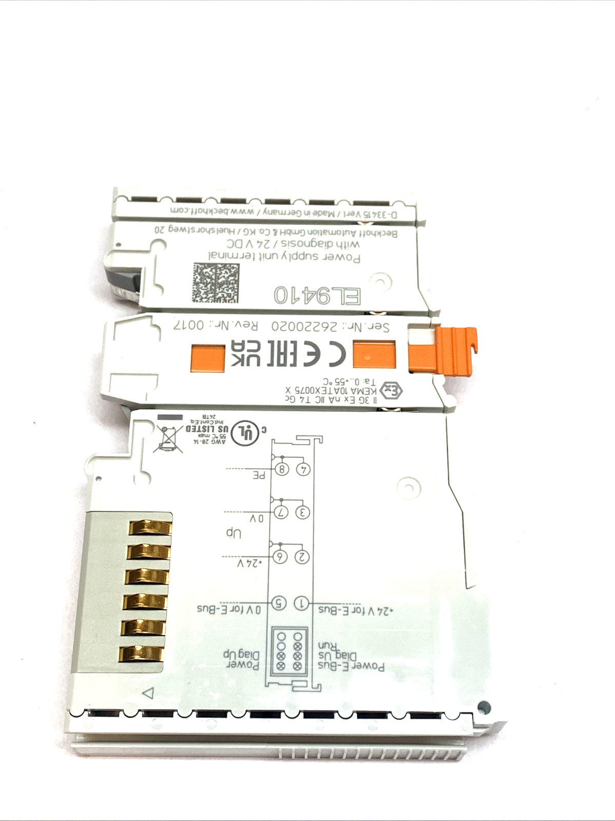 EL9410 | Beckhoff EtherCAT E‑Bus Power Supply Terminal 24V DC 2A 10A Contacts - Used - Maverick Industrial Sales