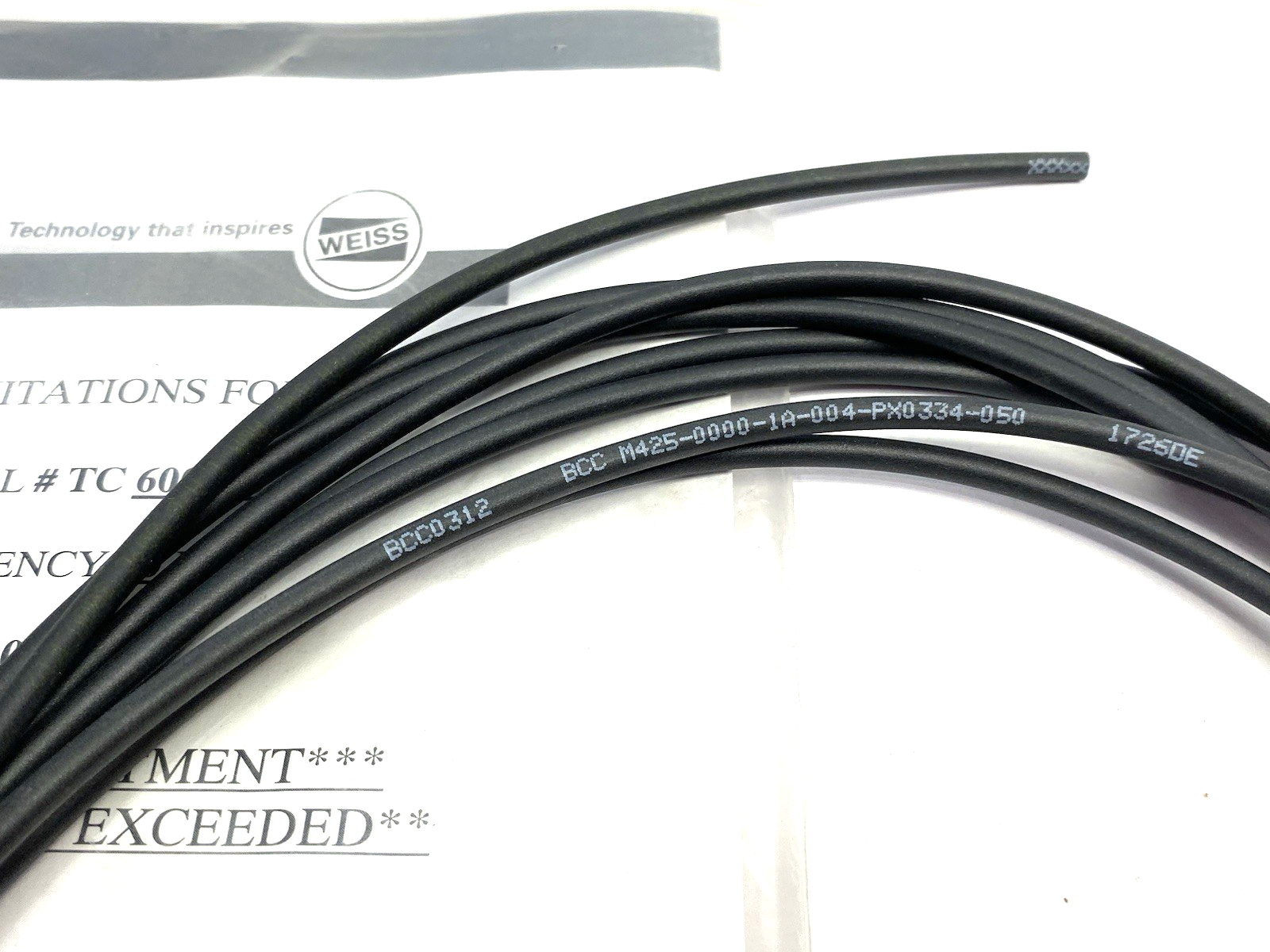 TC 320-4-I | Weiss Mechanical Specs/Limitations Packet for w/ Balluff BCC0312 - New – Open box - Maverick Industrial Sales