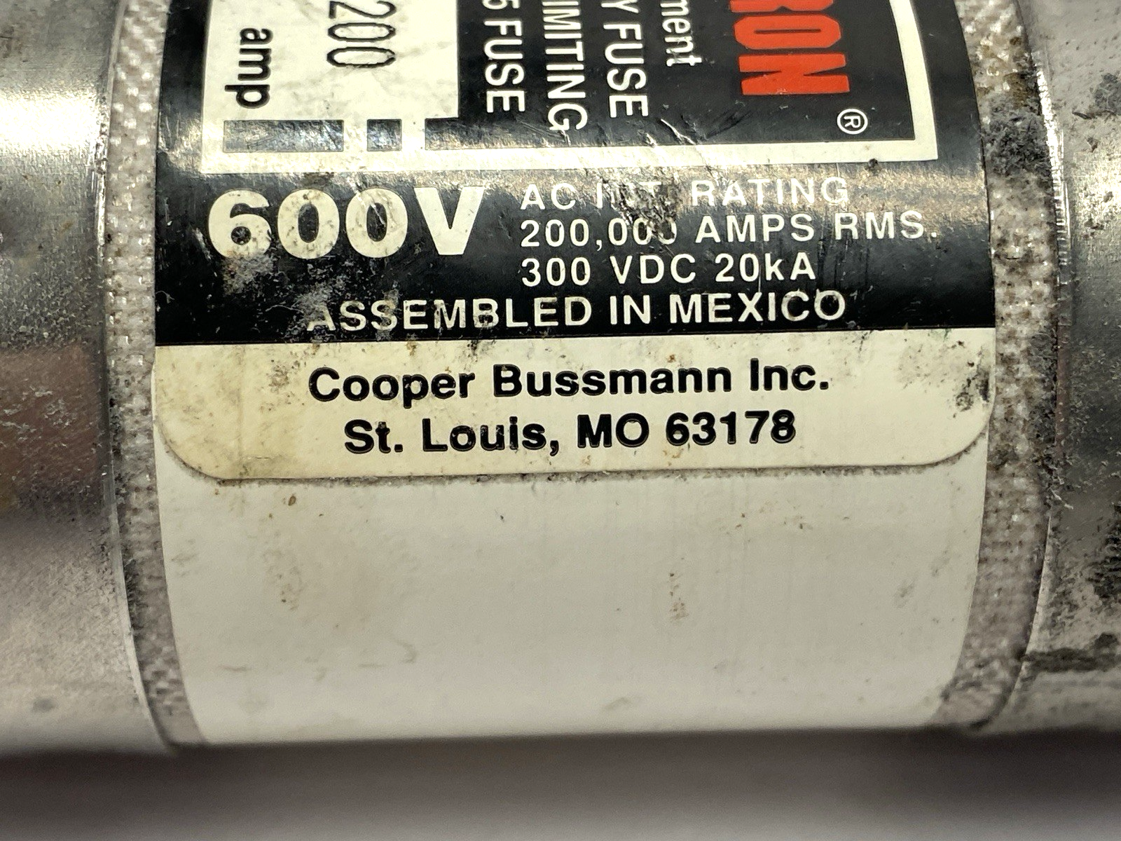 Cooper Bussmann Fusetron FRS-R-200 Time-Delay Fuse Class RK5 600VAC 200A - Maverick Industrial Sales