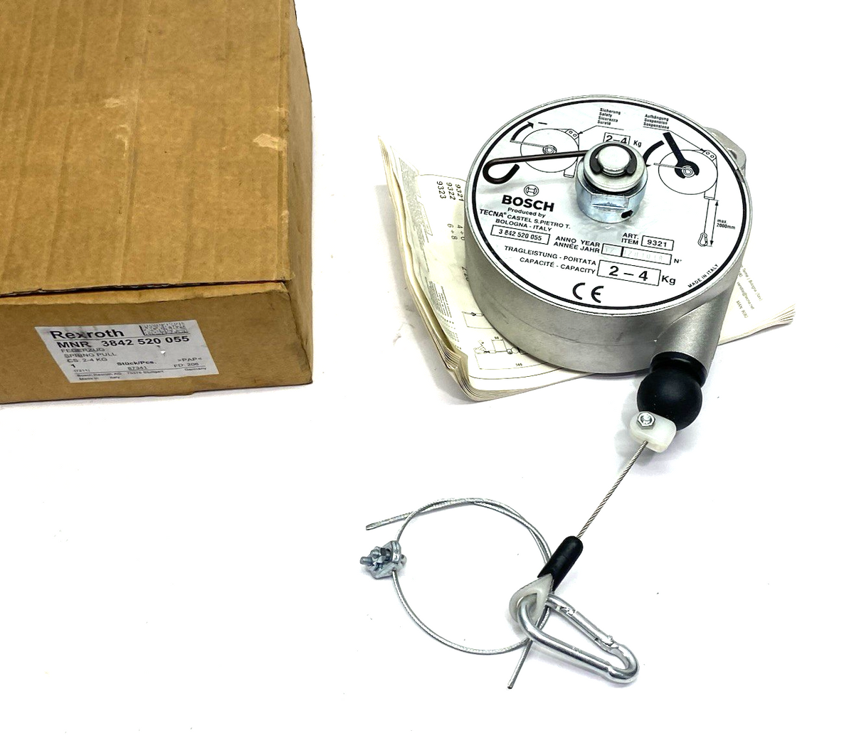 Bosch Rexroth 3842520055 Load Bearing Spring Pull Balancer 2-4kg Capacity - Maverick Industrial Sales