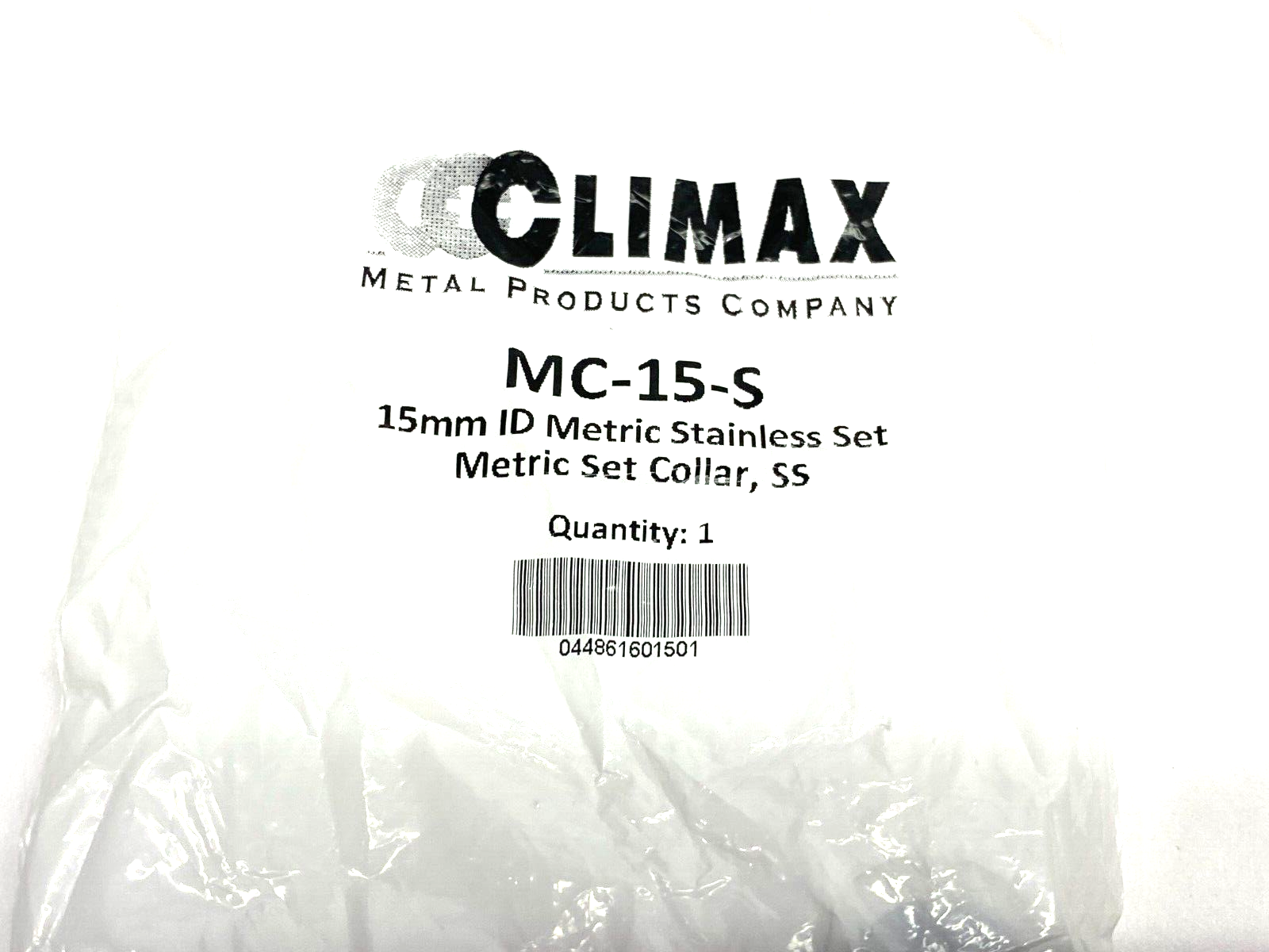 Climax MC-15-S Stainless Steel Metric Set Collar 15mm ID - Maverick Industrial Sales