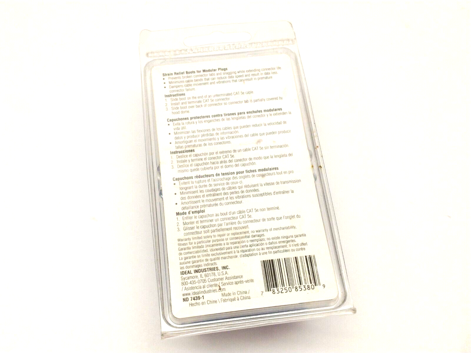 IDEAL 85-380 Strain Relief Boot For Modular Plugs RJ45 CAT 5e 25 PACK - New - Maverick Industrial Sales