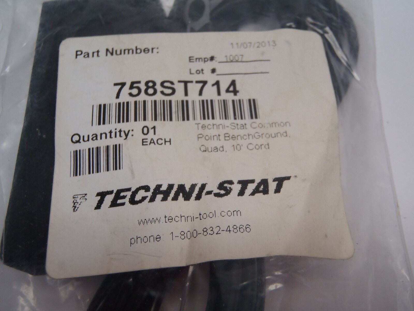 Techni-Stat 758ST714 Ground Common Point Bench Quad 10 ft. Cord - Maverick Industrial Sales