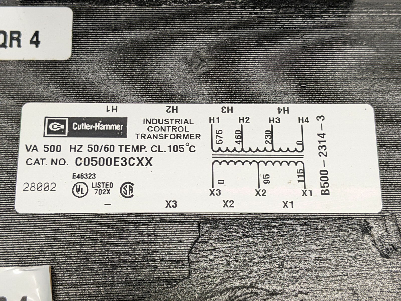 C0500E3CXX | Cutler Hammer Industrial Control Transformer 500VA 50/60Hz - Used - Maverick Industrial Sales