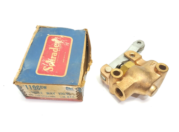 Schrader 1196BW Roller Operated Brass Poppet Valve 3/8" NPT 01196 0089 - Maverick Industrial Sales