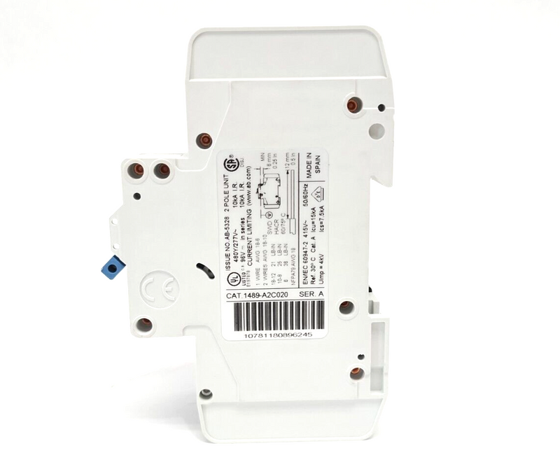 Allen Bradley 1489-A2C020 Ser. A Miniature Circuit Breaker 2-Pole 2A 480Y/277VAC - Maverick Industrial Sales