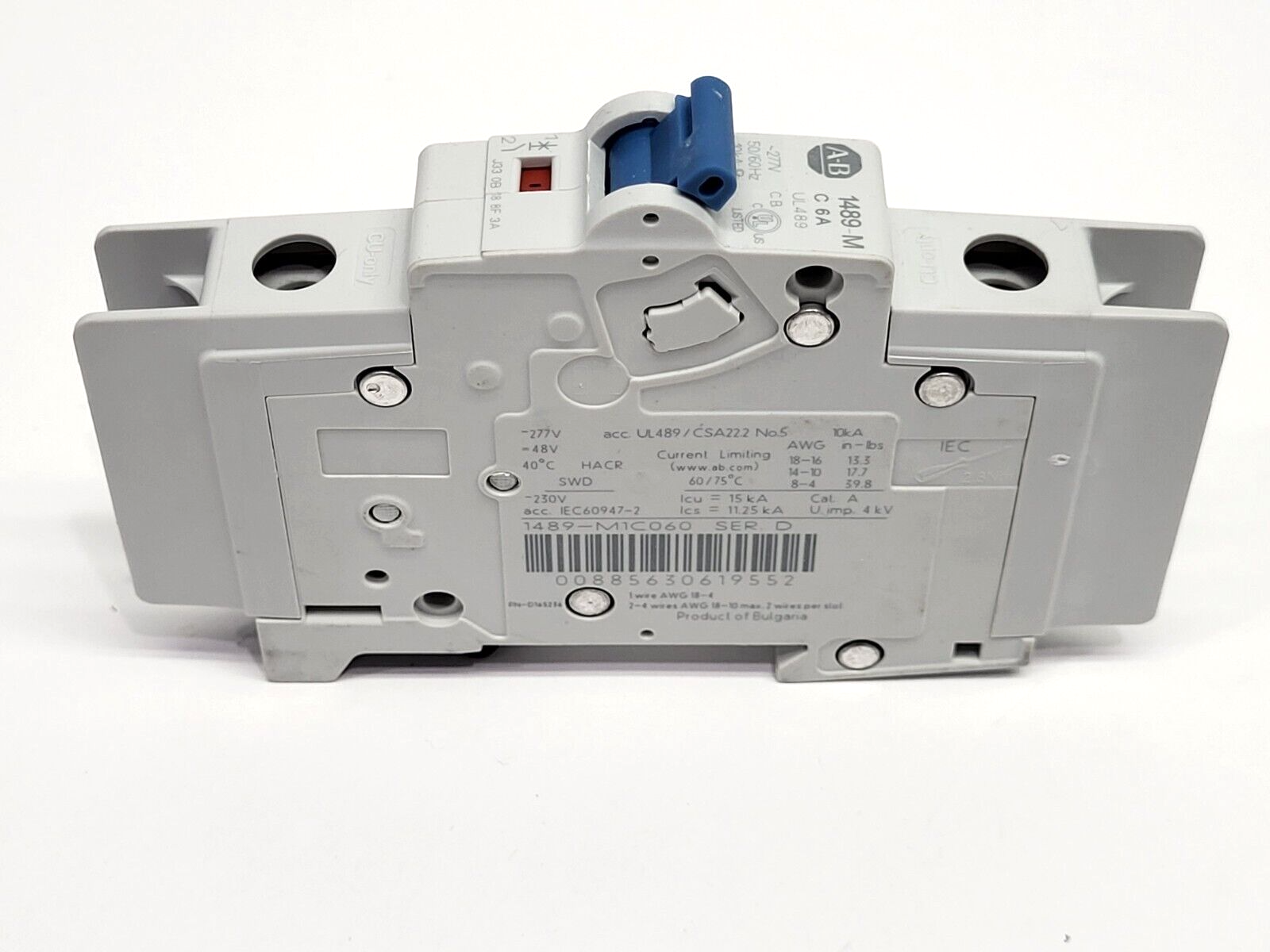 Allen Bradley 1489-M1C060 Ser. D Circuit Breaker 6A 277V 50/60Hz - Maverick Industrial Sales