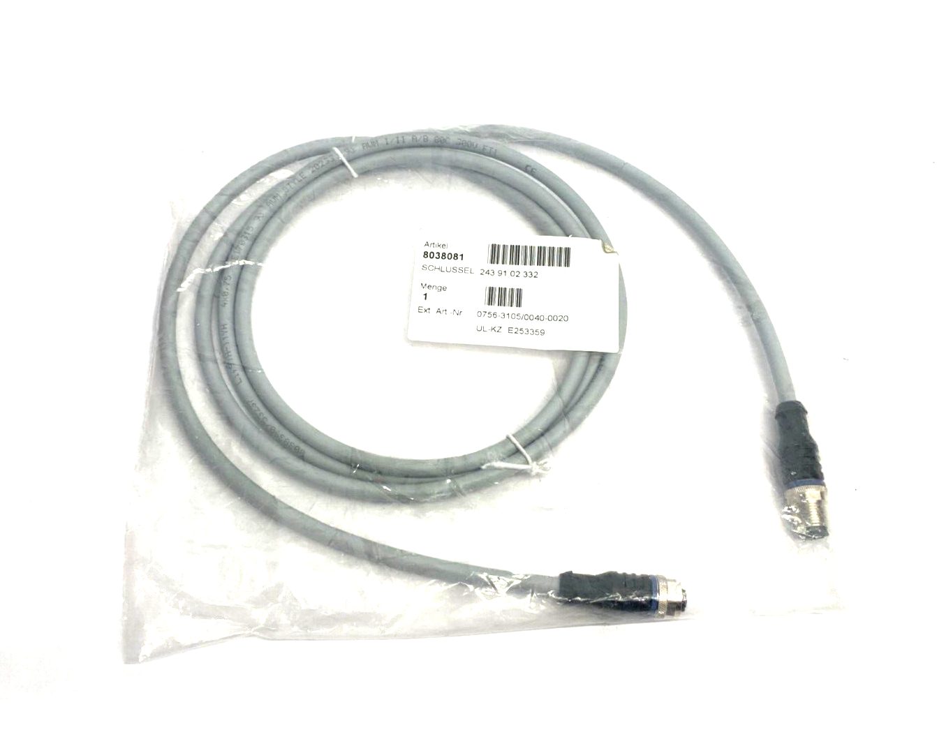 Wago 0756-3105/0040-0020 Double Ended Connection Cordset - Maverick Industrial Sales
