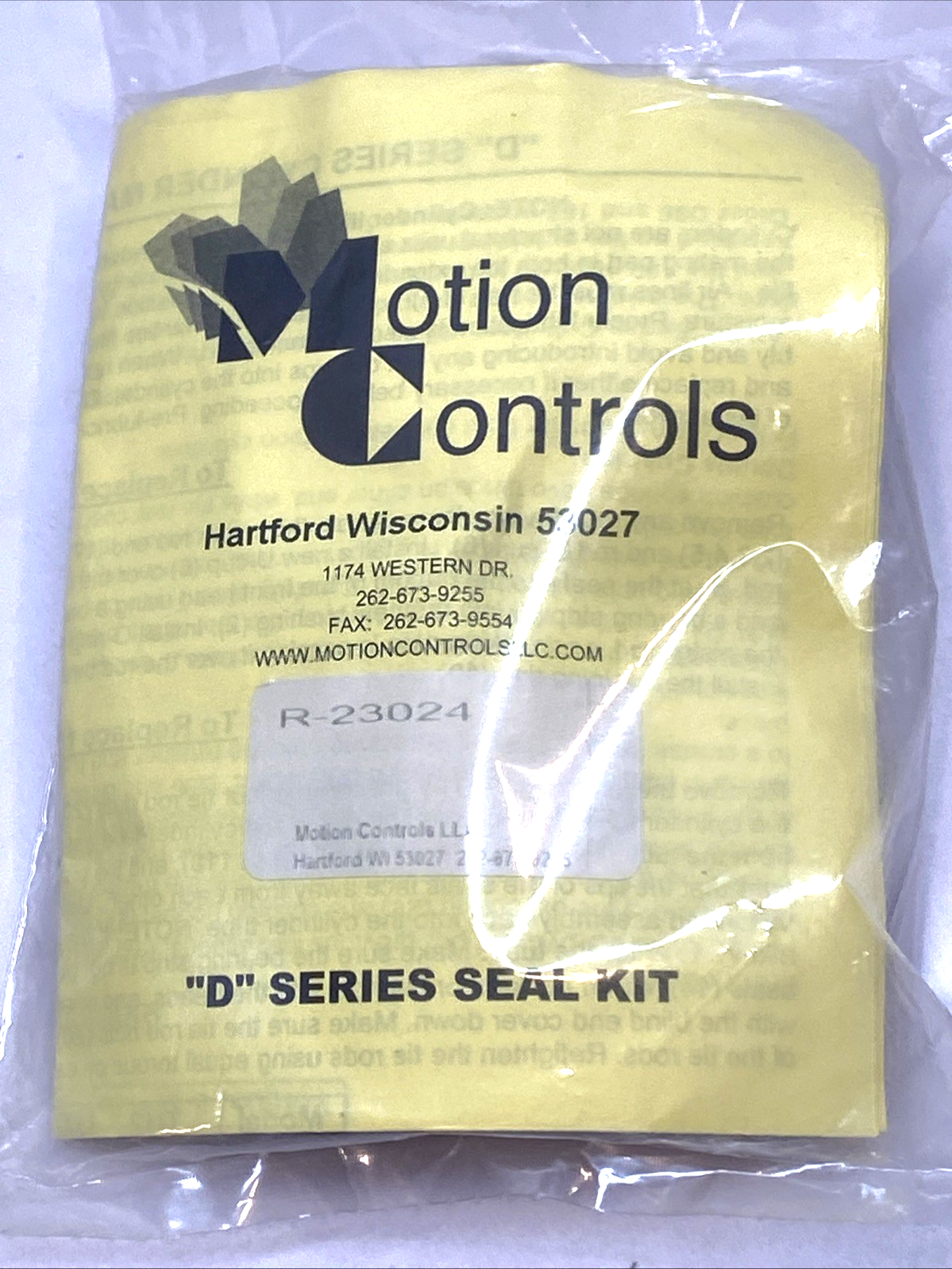 Motion Controls R-23022 D Series Seal Kit Cylinder - Maverick Industrial Sales