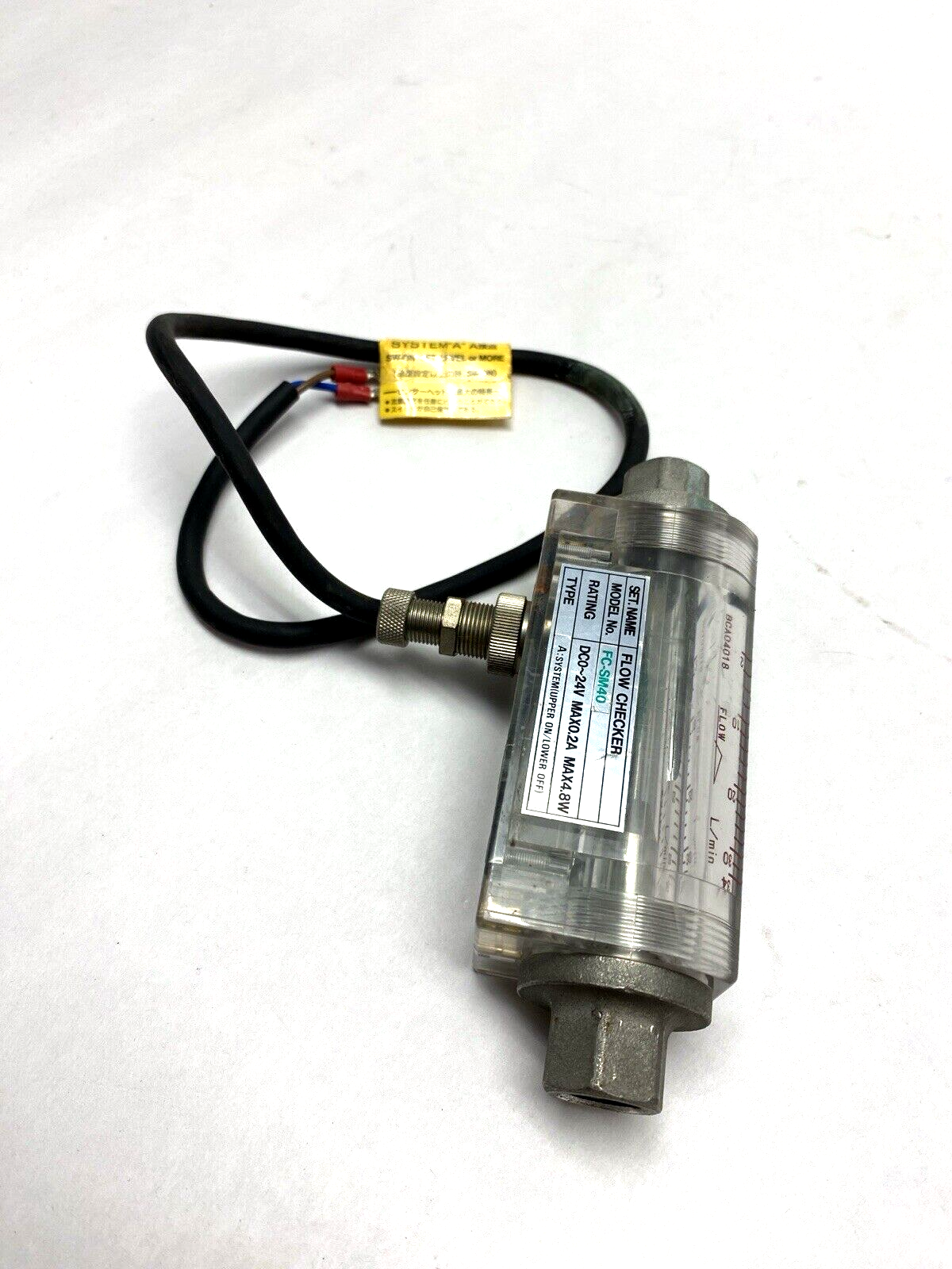 Tokyo Flow Meter FC-SM40 Flow Checker Max0.2A Max4.8W BCA04018 - Maverick Industrial Sales