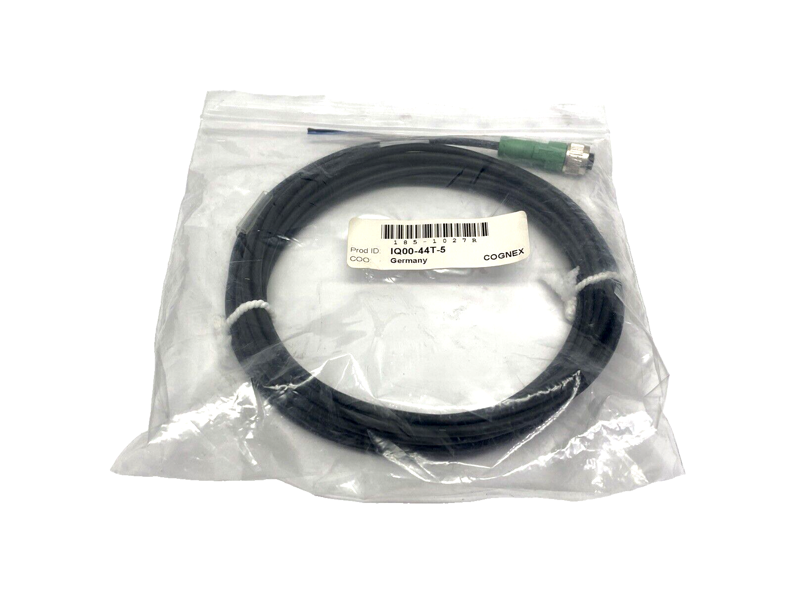 185-1027R, IQ00-44T-5 | Cognex IQ00-44T-5 Extension Cable M12 Female 5m 185-1027R - New - Maverick Industrial Sales