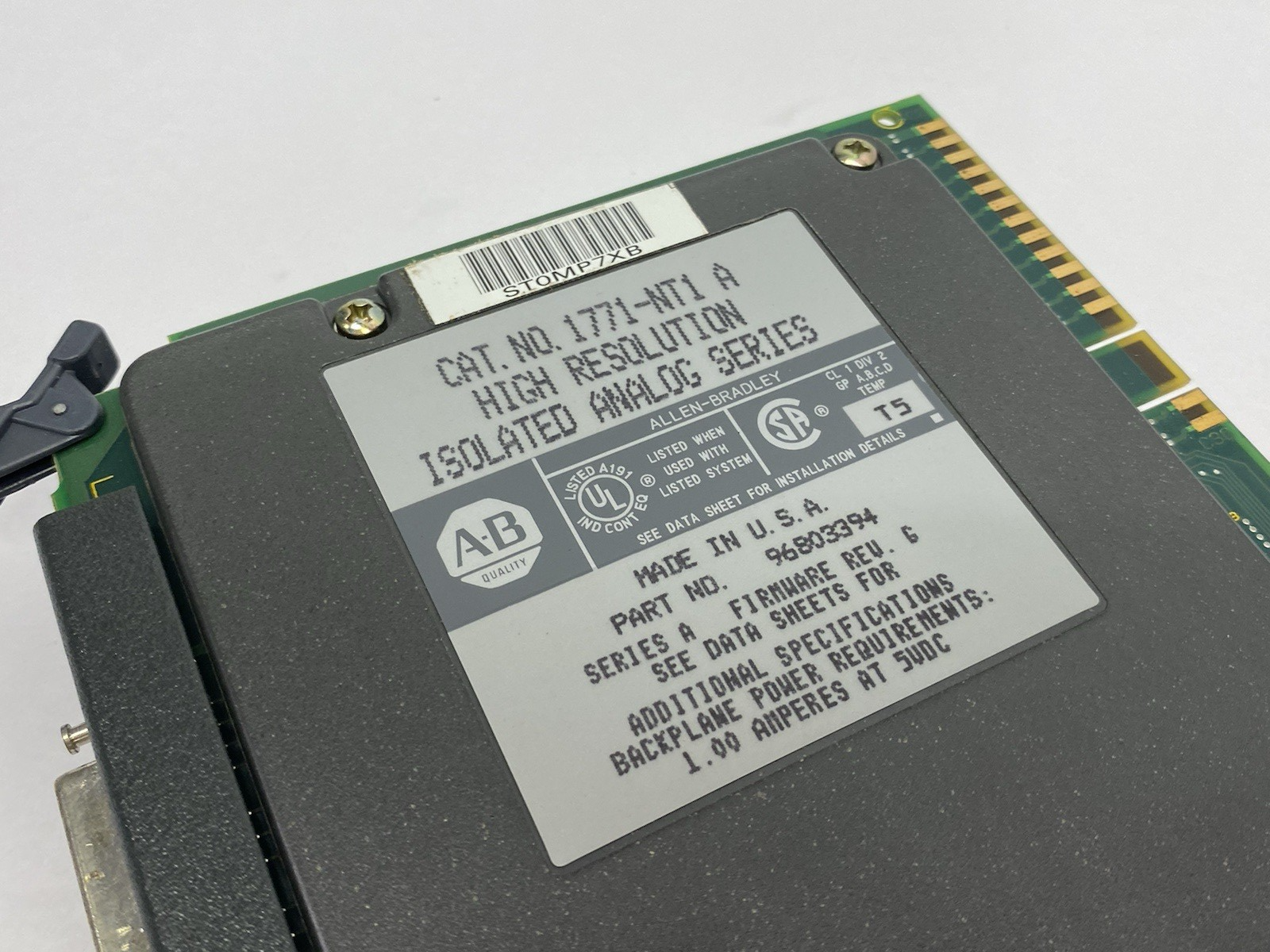 1771-NT1 | Allen Bradley Ser. A High Resolution Isolated Analog Module 8-Channel - Used - Maverick Industrial Sales