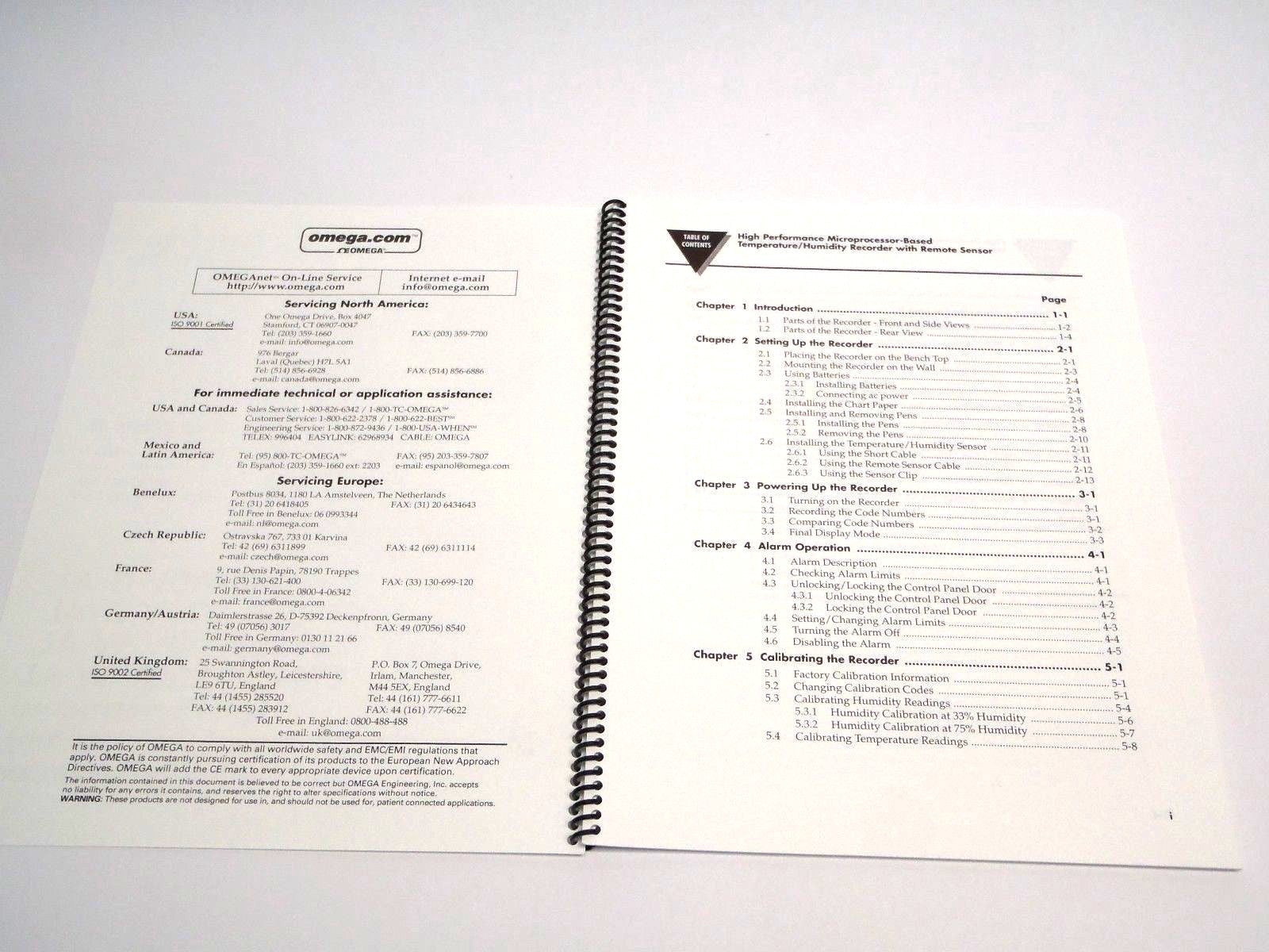 Omega User Guide for CT485B Series Temp/ Humidity Recorder - Maverick Industrial Sales