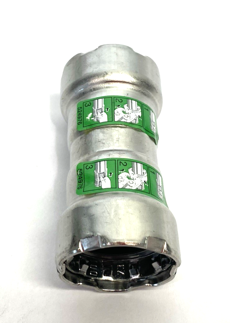 Viega 90290 MegaPress 316 Coupling, P x P - Model 5115, Smart Connect 3/4" - Maverick Industrial Sales