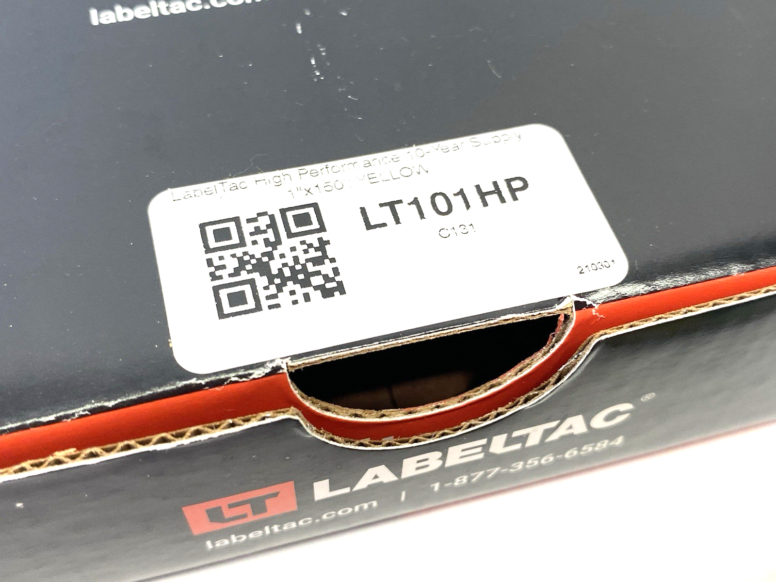 LT101HP | LabelTac Pro Model High Perf. 10 Year Vinyl Label 1" x 150' /Roll Yellow - New – Open box - Maverick Industrial Sales