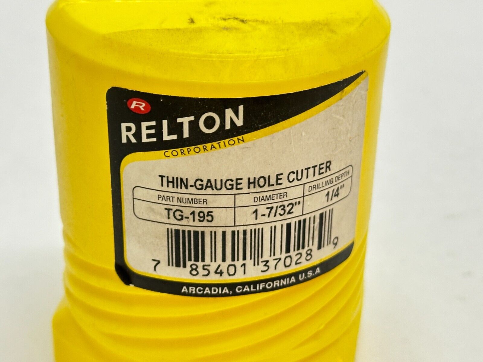 Relton TG-195 Thin-Gauge Hole cutter 1-7/32" Drilling Depth 1/4" Complete Set - Maverick Industrial Sales