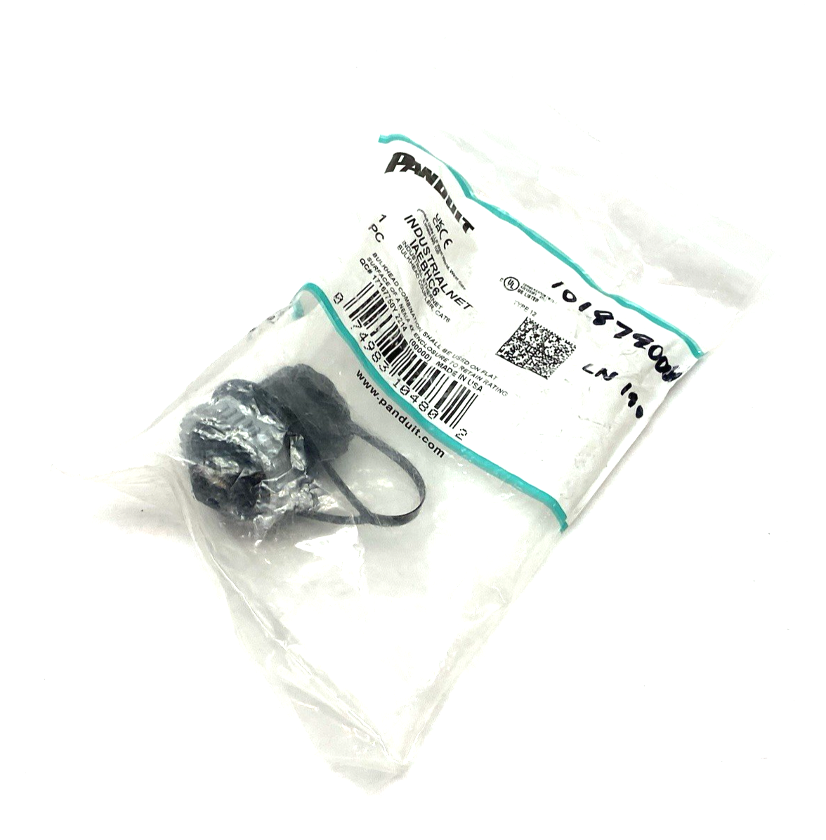 Panduit IAEBHC6 IndustrialNet™ Bulkhead RJ45 Coupler with Protective Cap - Maverick Industrial Sales