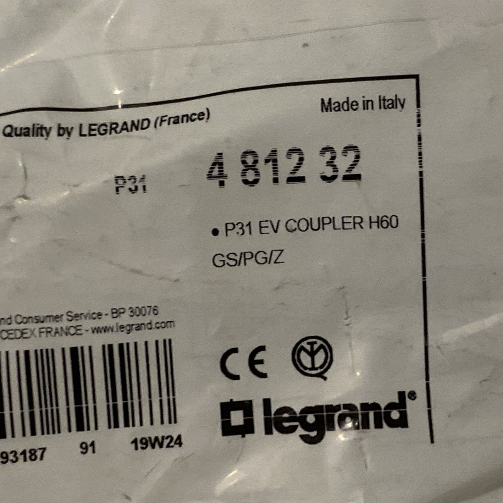Legrand 481232 Connector for Cable Support P31 EV Coupler H60 GS/PG/Z LOT OF 5 - Maverick Industrial Sales