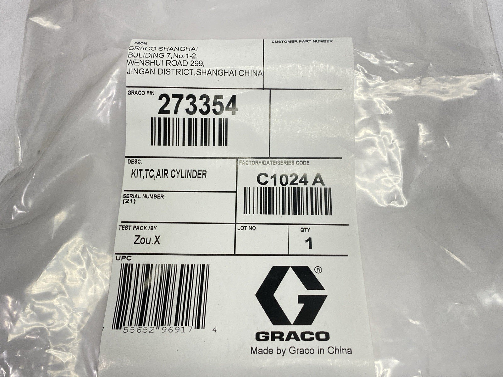 Graco 273354 Air Cylinder Repair Kit - Maverick Industrial Sales
