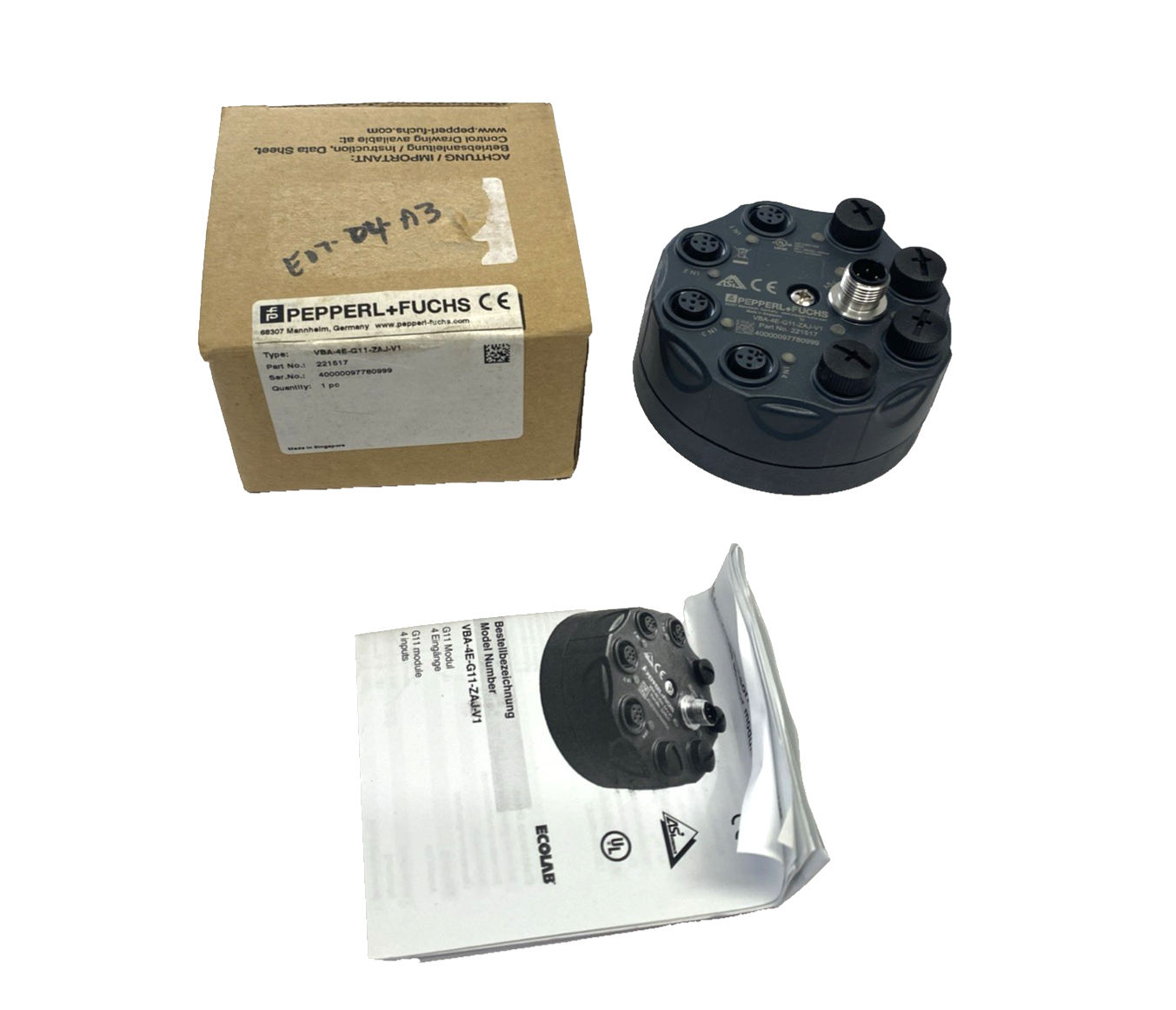 Pepperl+Fuchs VBA-4E-G11-ZAJ-V1 AS-Interface Sensor Module 221517 - Maverick Industrial Sales