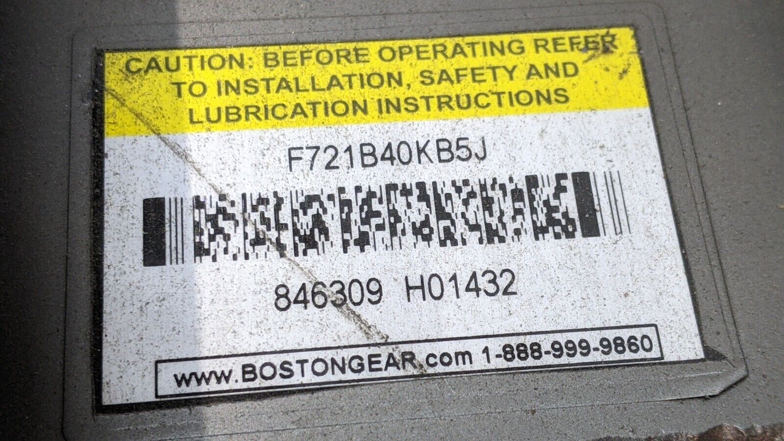 Leeson 110047.00 Electric Motor w/Boston Gear F721B-40K-B5-J Speed Reducer - Maverick Industrial Sales