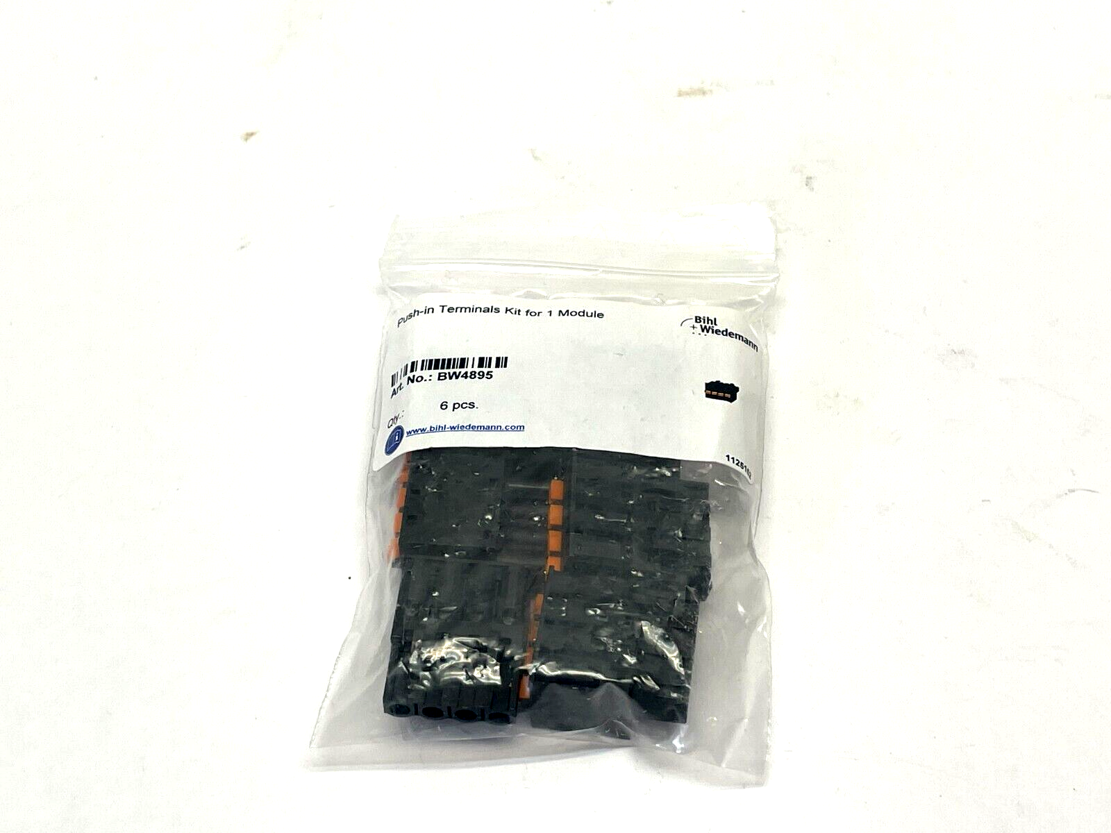 Bihl+Wiedemann BW4895 Push-in Terminal Kit PKG OF 6 - Maverick Industrial Sales