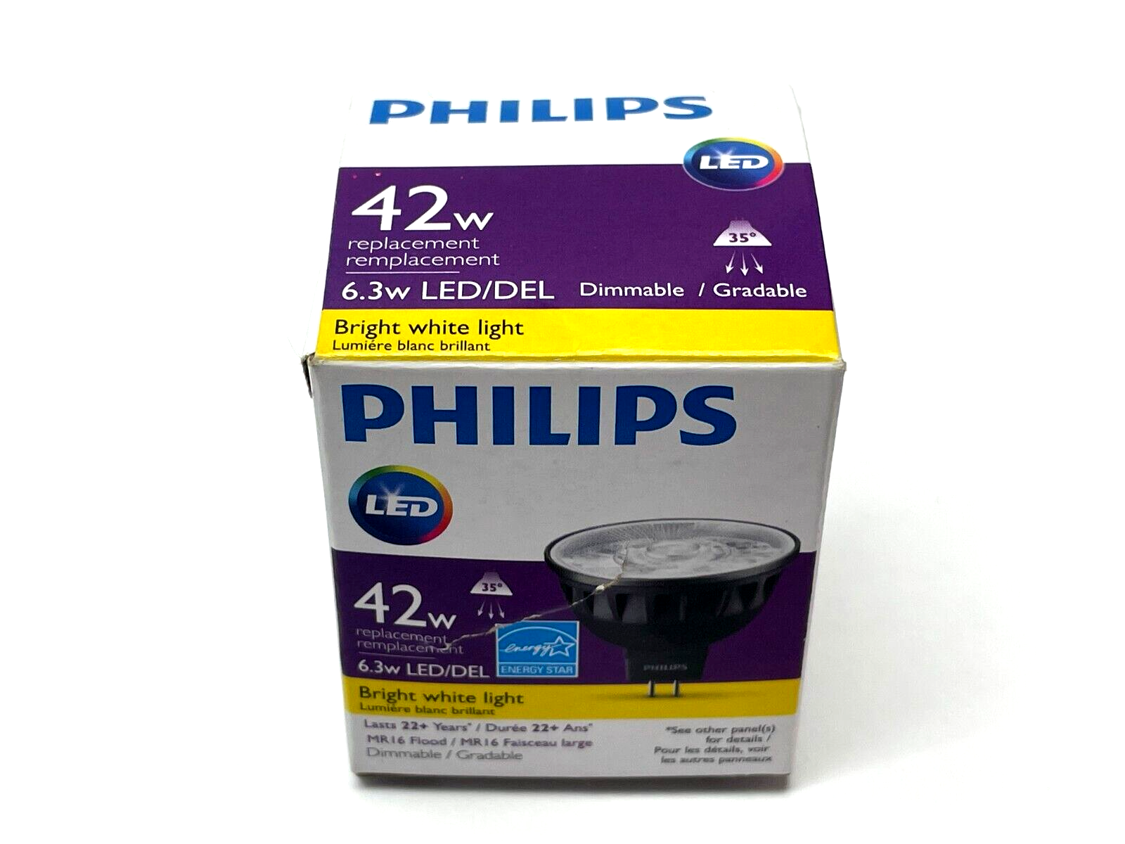 Philips 573568 LED MR16 Lamp 3000K 470Lm 90 CRI GU5.3 Dimmable Base 6.3W - Maverick Industrial Sales