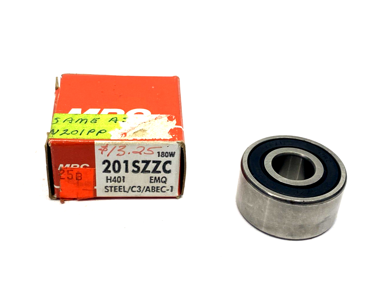 201SZZC | MRC Radial Deep Groove Ball Bearing 12mm I.D. 32mm O.D. - New - Maverick Industrial Sales