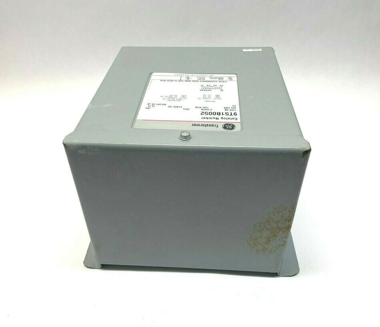 GE 9T51B0052 Transformer, 2.00kVA, Type QB, 480V Primary 120/240V Secondary - Maverick Industrial Sales