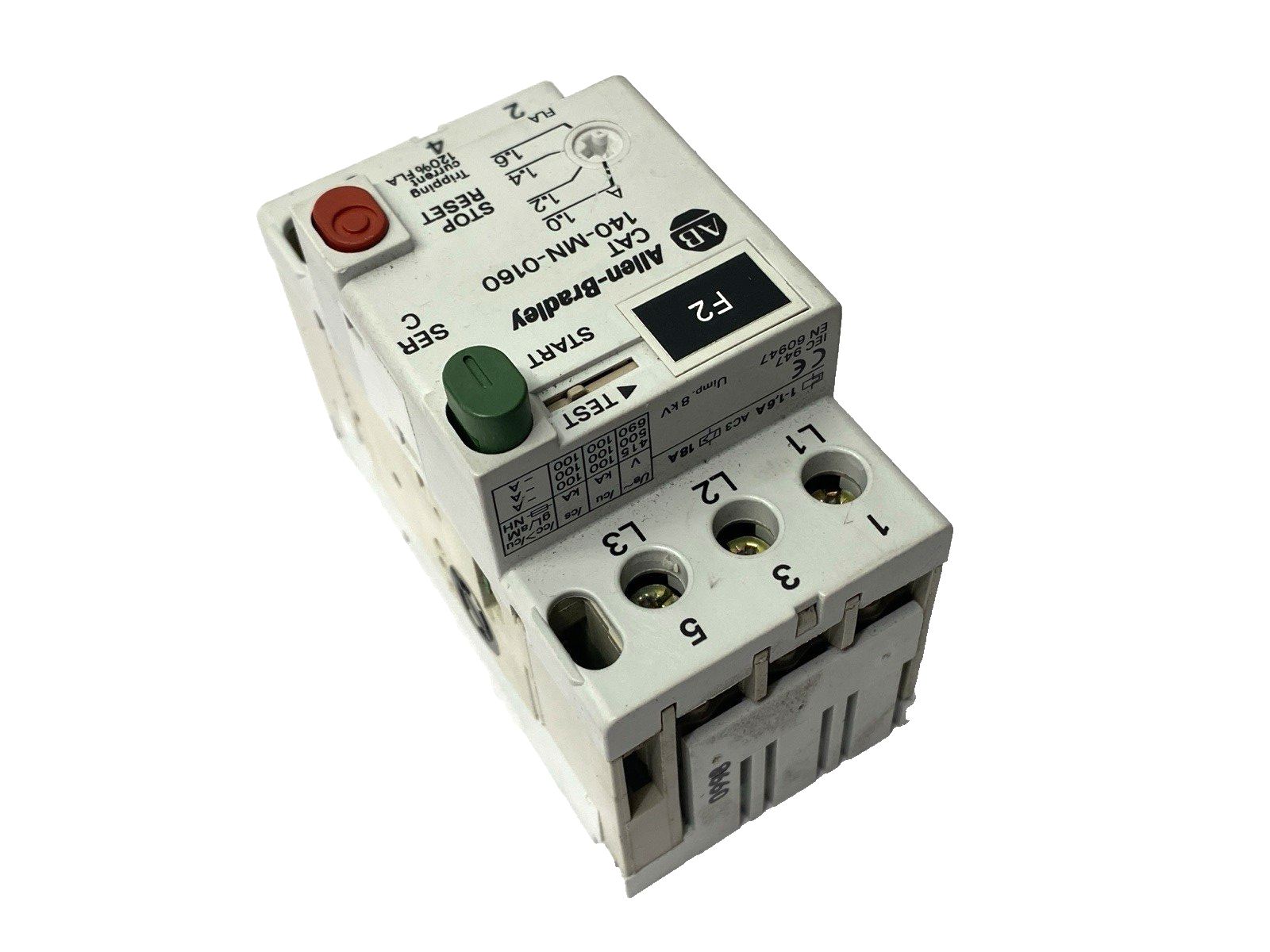 140-MN-0160 | Allen Bradley Ser. C Manual Motor Starter 3-Pole 600V - Used - Maverick Industrial Sales