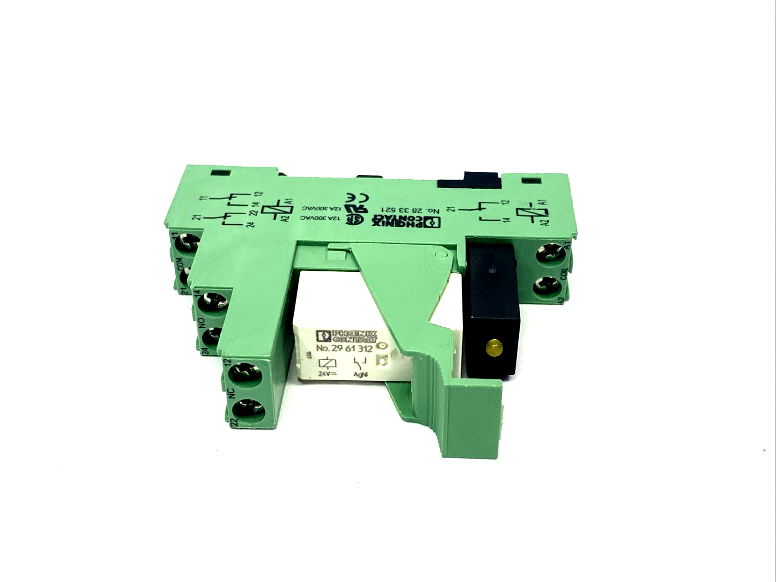PR1-BSC3/2X21,REL-MR- 24DC/21HC | Phoenix Contact REL-MR- 24DC/21HC Relay 2961312 PR1-BSC3/2X21 Base 2833521 - Used - Maverick Industrial Sales