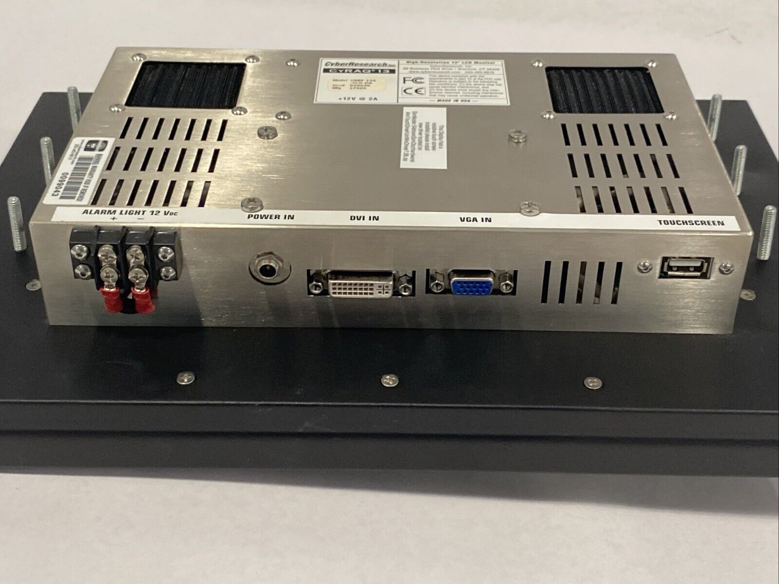 CyberResearch CRBF 13A-TCU-DA CYRAQ 13 Touch Screen Panel Monitor - Maverick Industrial Sales