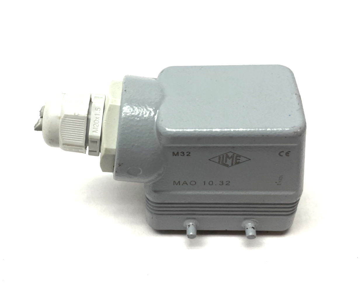 ILME MAO 10.32 Cable Hood M32 Side Entry Type C, 4-Pegs w/ 10-Pin Male Insert - Used - Maverick Industrial Sales