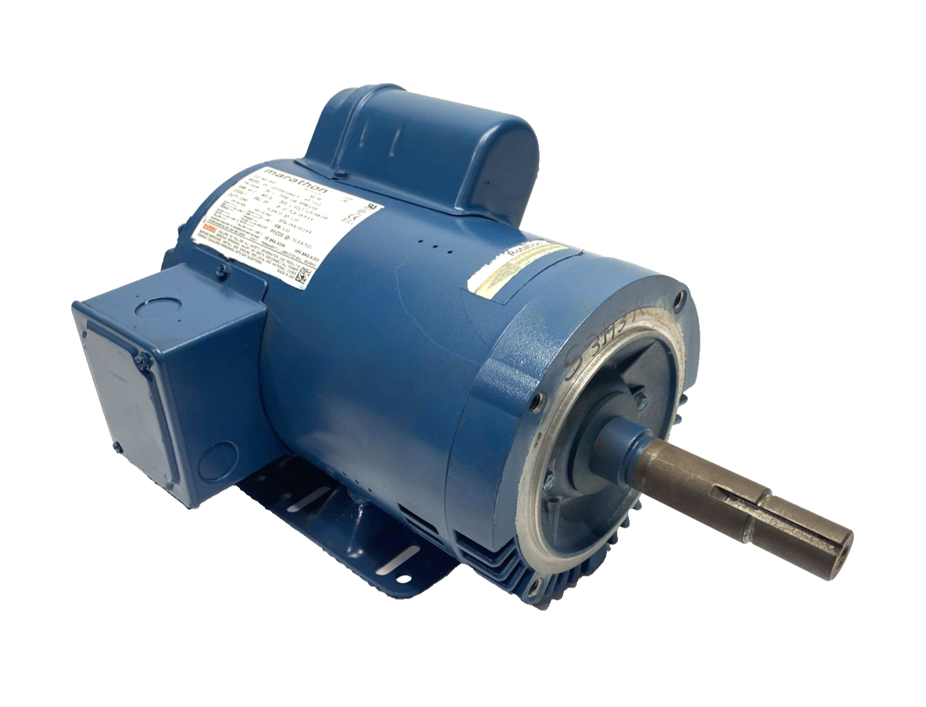 Z403 | Marathon Motor 1PH 1.12 kW 1-1/2 HP 115/208-230V UVJ 145TCDR5328AE P - Used - Maverick Industrial Sales