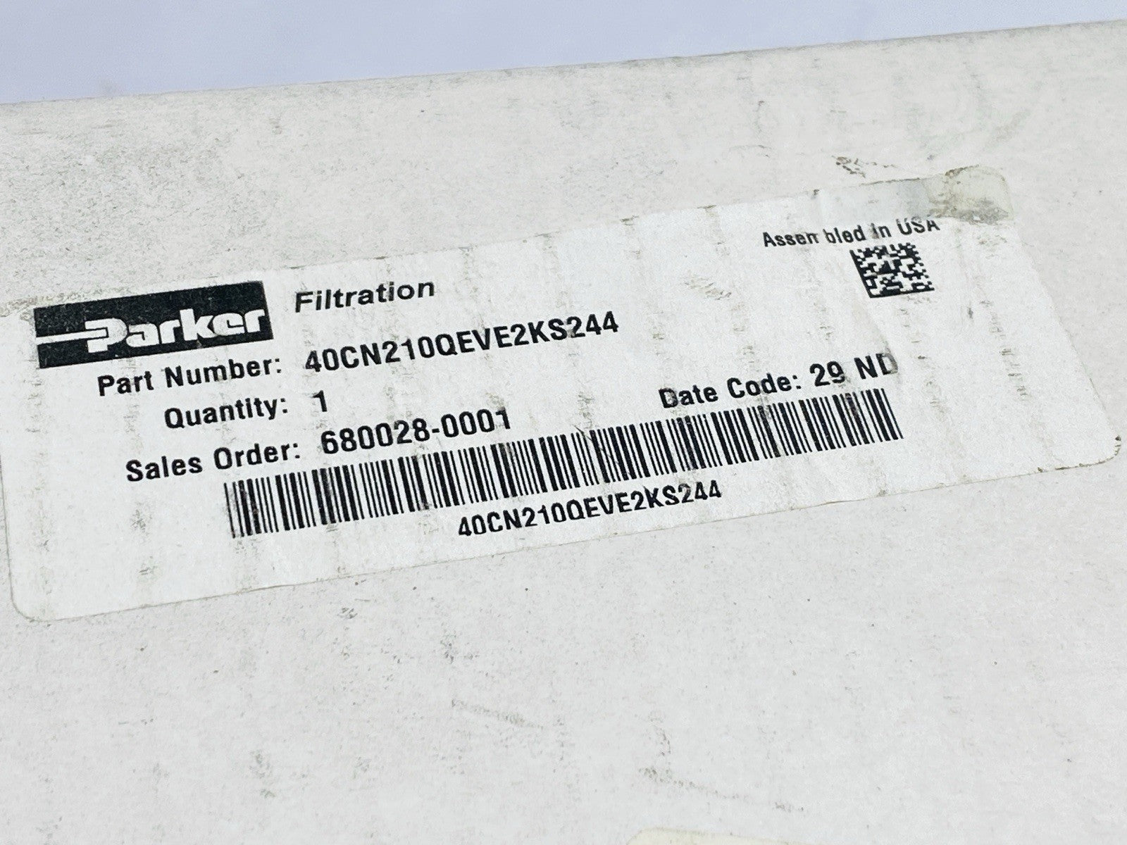 Parker 40CN210QEVE2KS Hydraulic Filter 10 Micron A2700 - Maverick Industrial Sales
