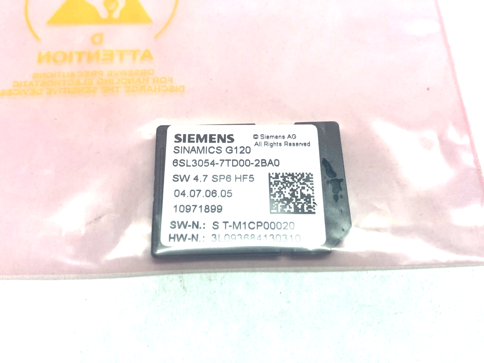 Siemens 6SL3054-7TD00-2BA0 SINAMICS S120 SD Card 512Mb V4.7 SP6 HF5 - Maverick Industrial Sales