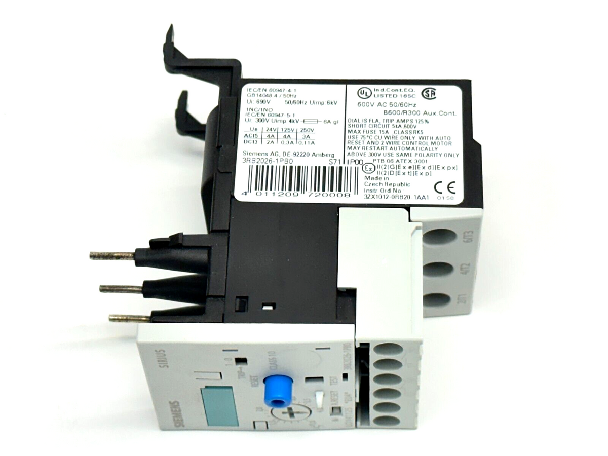 3RB2026-1PB0 | Siemens Overload Relay Class 10 1-4A 600VAC - New – Open box - Maverick Industrial Sales