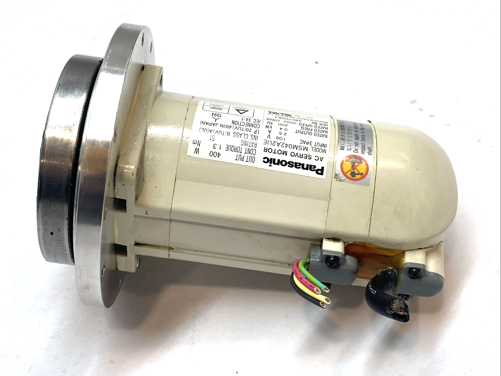 MSM042A2UE | Panasonic AC Servo Motor 400W 200V 3000rpm Incremental Encoder - Used - Maverick Industrial Sales