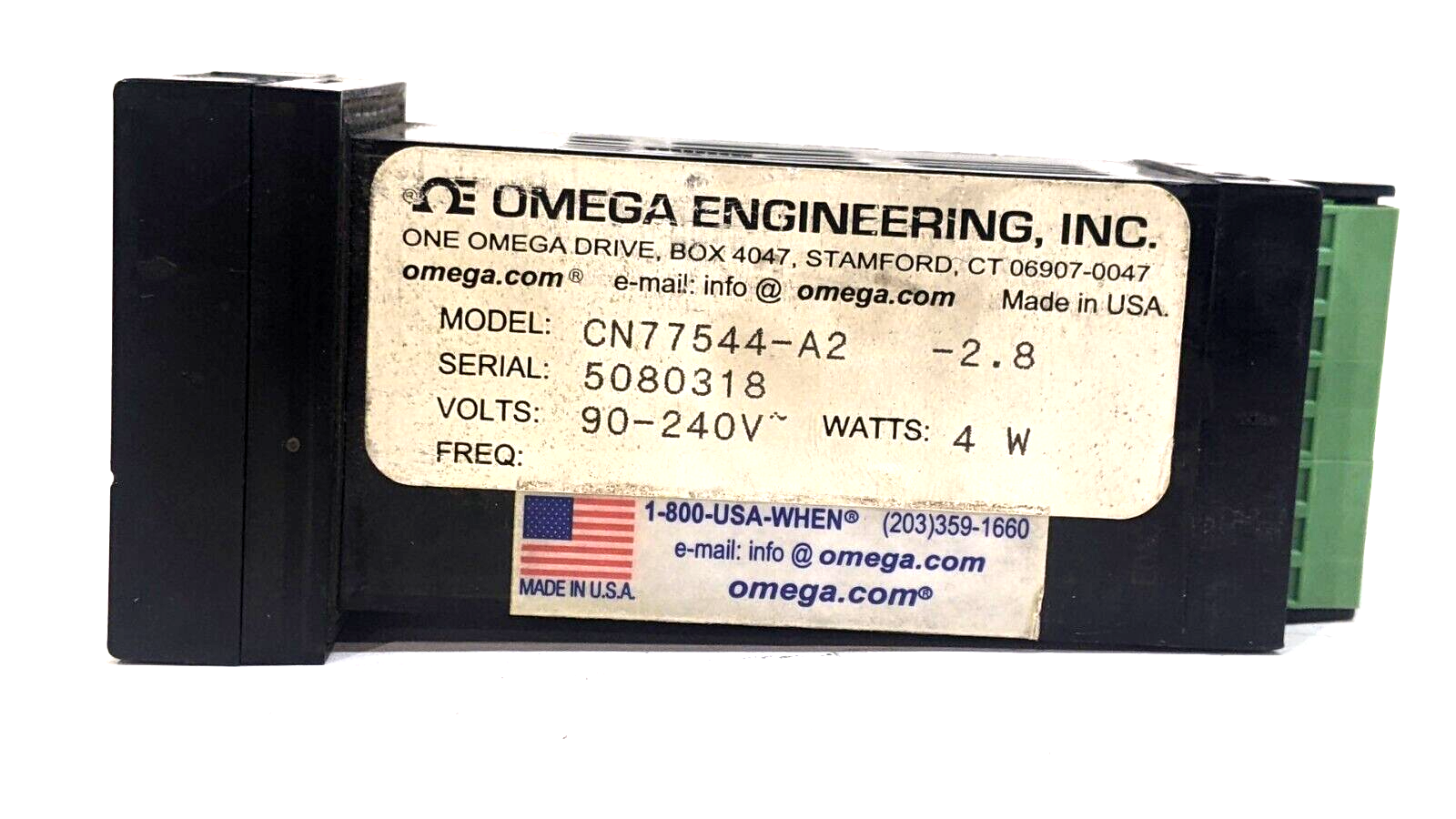 Omega CN77544-A2 MicroMega Temperature Controller 90-240V 4W - Maverick Industrial Sales