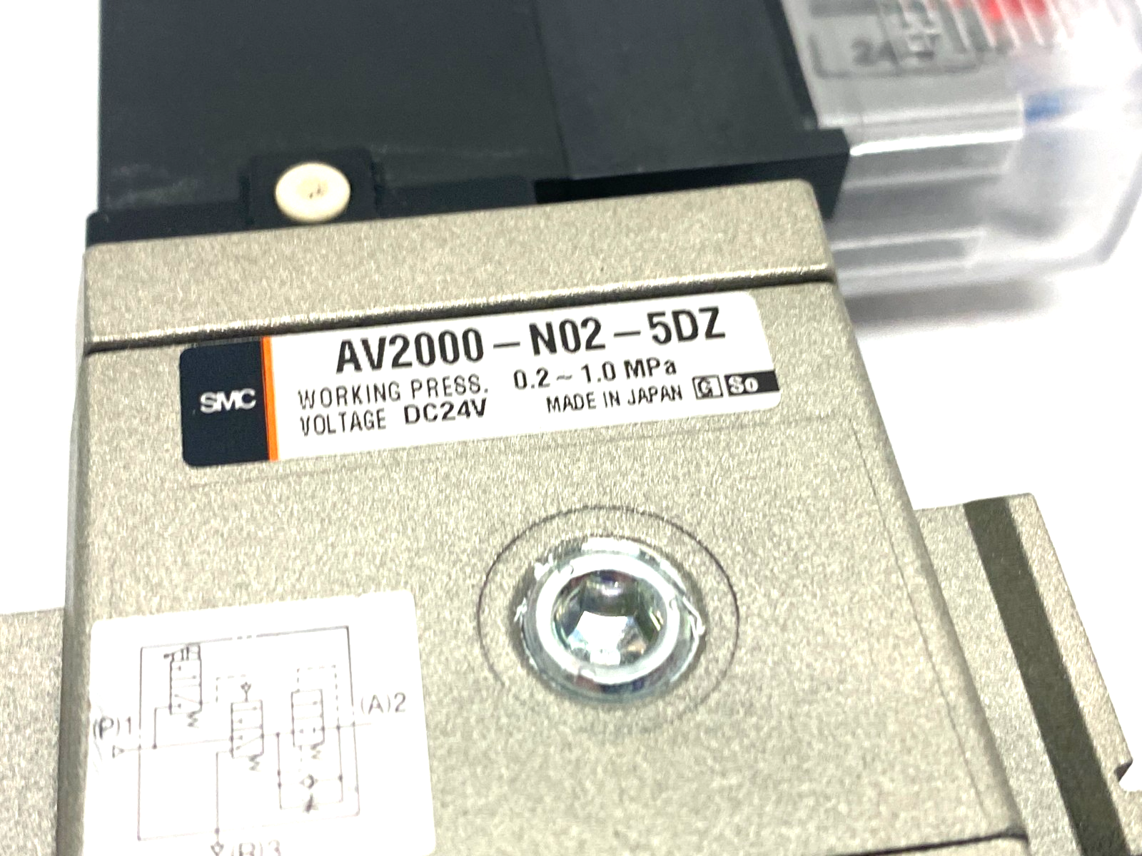 AV2000-N02-5DZ | SMC Soft Start-Up Valve, Body Ported, M12 4-Pin DIN Plug - Used - Maverick Industrial Sales