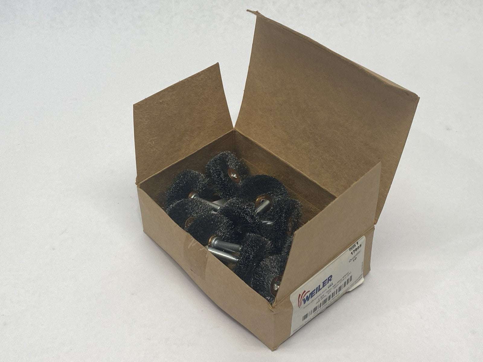 Weiler 17605 Stem-Mounted Crimped Wire Wheel 1.75" Wide 0.25" Stem LOT OF 10 - Maverick Industrial Sales