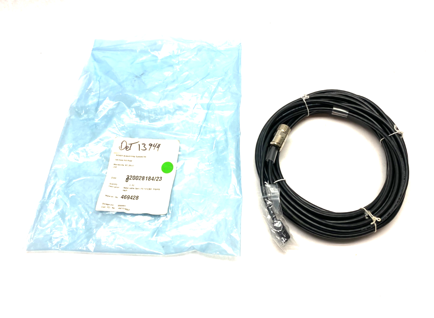 Weber 469428 Motor Connection Cable 3-pol+12PE 12/C30S - Maverick Industrial Sales