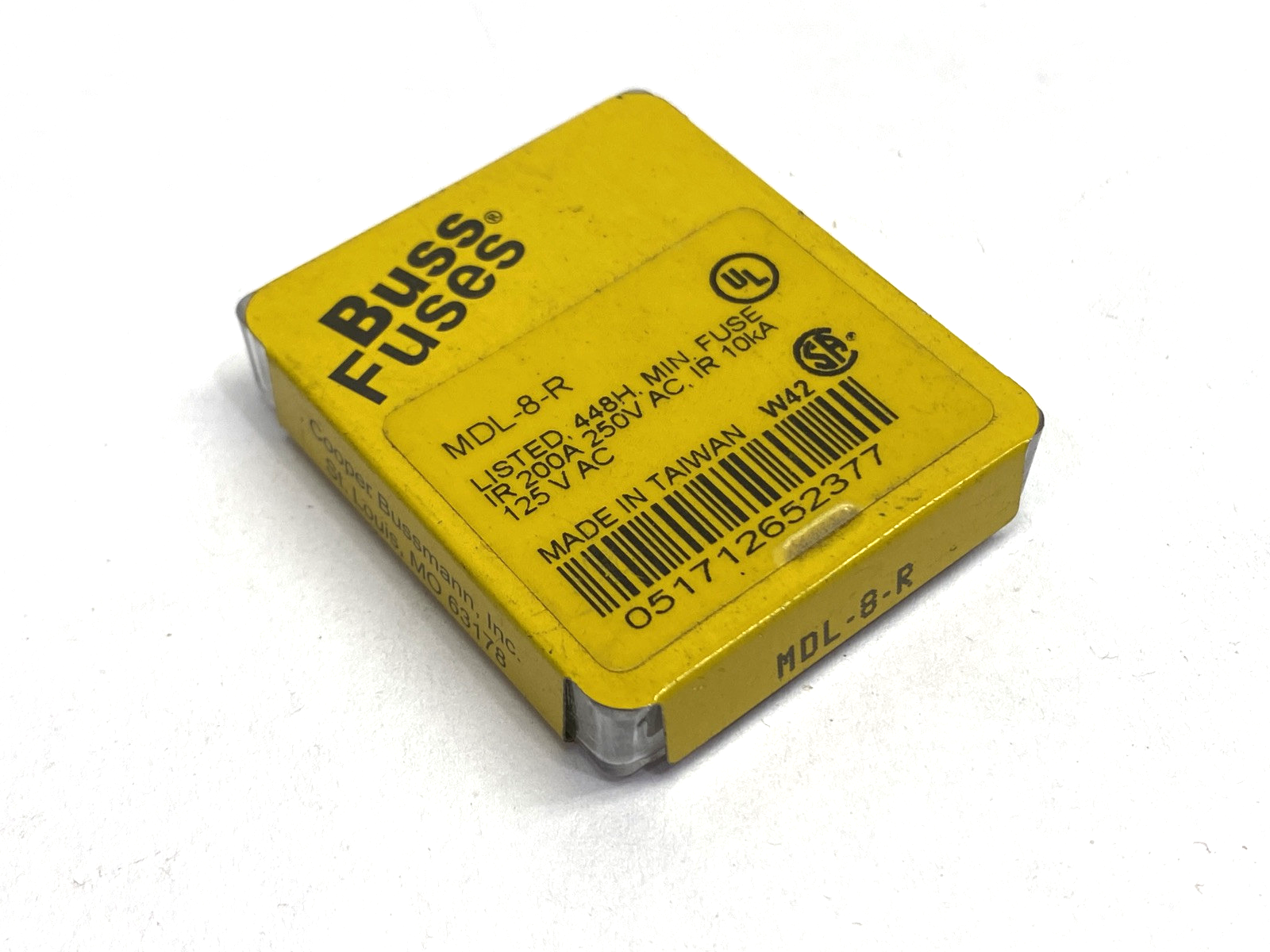 Cooper Bussmann MDL-8-R Miniature Fuse 8A 250VAC PACKAGE OF 5 - Maverick Industrial Sales