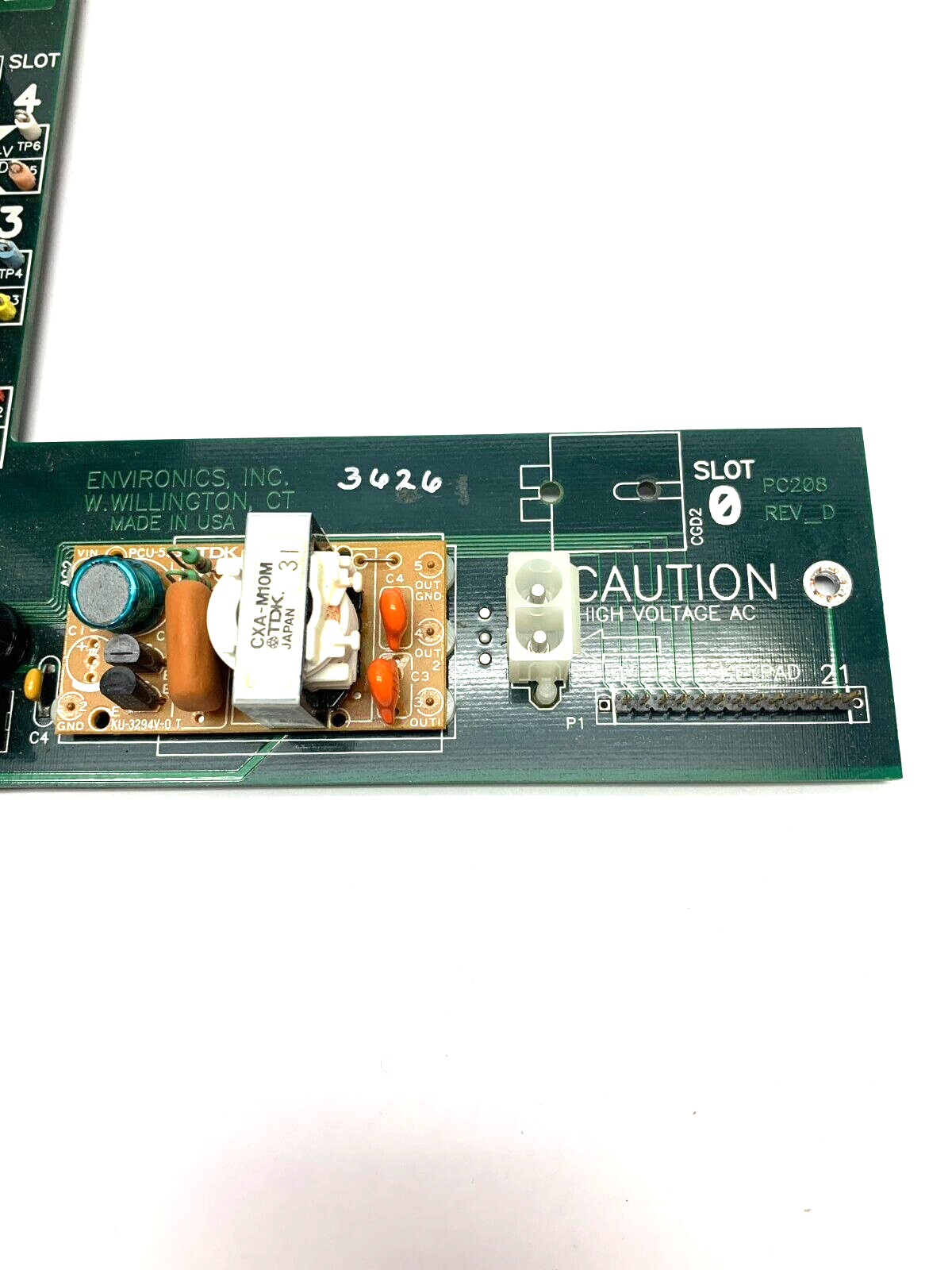 Environics Inc. PC208 Rev_D High Voltage Motherboard 94V-O Slot 0 - Maverick Industrial Sales